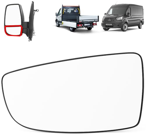 NIMOVA Wing Mirror Lower Glass Left Passenger Side With Backing Plate For Ford Transit Mk8 2014-2025 | OEM 1855103 BK3117C718AB