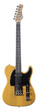 EKO GUITARS – Chitarra Elettrica TL‑300, Corpo Pioppo, Manico Acero, Tastiera Laurel, 2 Pickup Single Coil, Ponte Stile Tele, 22 Tasti, Colore Butterscotch