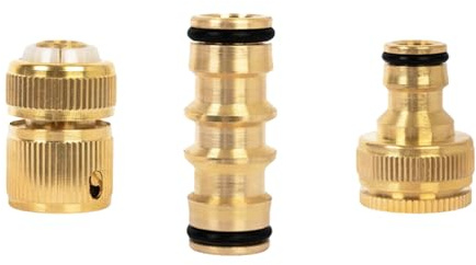 Schlauchverbinder aus Messing, 1,3 cm (0,5 Zoll), Schnellentriegelungskupplungen, Metall-Schlauchadapter für Gartenarmaturen, Waschmaschinen, Autowascharmatur auf Adapter