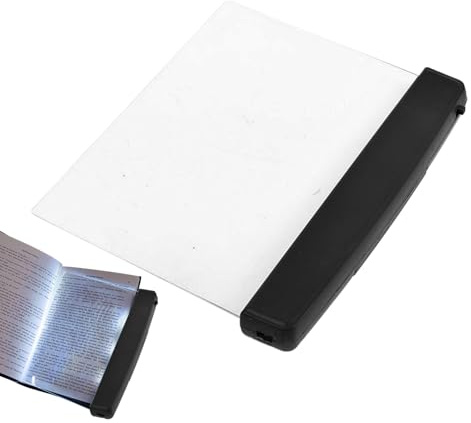 Pasbuteiy Luz LED Plana Para Lectura, Lámpara Para Leer Libros, Lámpara De Panel LED Con Clip Desmontable, Para Mujeres, Hombres, Lectores, Cama, Escritorio, Dormitorio, Sala De Estar, Oficina