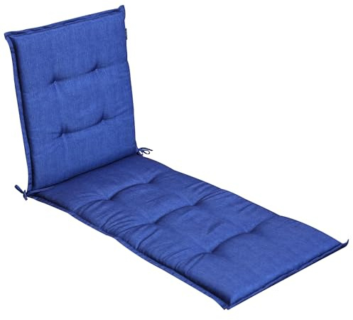 LILENO HOME Sonnenliege Auflage als [1er Set - Rollliege] in Blau Uni | Gartenliegen Auflage perfekt für Strandliege - Polster für Gartenliege (188x60x5cm)