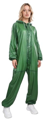 Riismen Tuta Impermeabile Traspirante Unisex Uomo Intera da Lavoro Con Cappuccio Cerniera Frontale Giardinaggio Campeggio