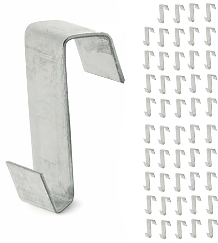 SPARES2GO Greenhouse Z Clips Aluminium Glass Glazing Overlap Lap Clamp (10mm, Pack of 50)