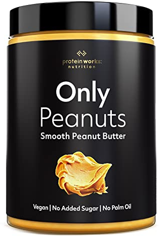 Protein Works - Peanut Butter, All Natural Nut Butter, No Added Sugar, Palm Oil Free, Vegan, Protein Rich Peanut Butter, Smooth, 990g