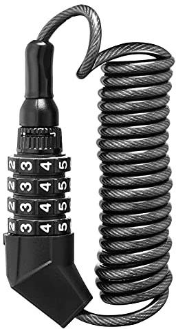 ROCKBROS Motorcycle Helmet Lock Bike Cable Lock Lightweight Combination Small Resettable Bike Wheel Lock for Strollers, Luggage