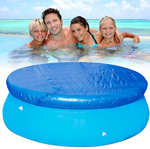 Beenle-Icey Poolabdeckung Runde PE Pool Abdeckplane Solarplane Pool Rund UV Wasserdicht Staubdicht Winddicht Schwimmbad Abdeckung Schwimmbadabdeckung Rundes Durchmesser 244 cm