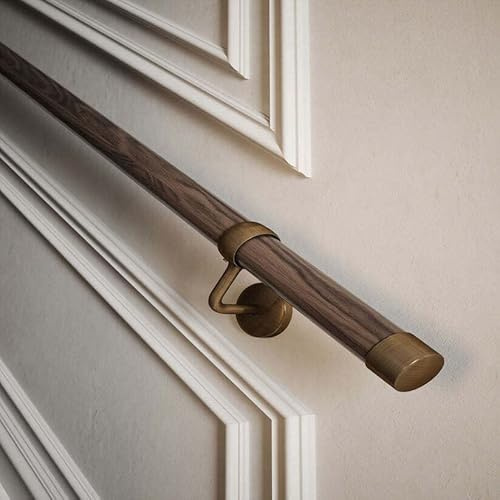 Rothley Ebony Wood Internal 3.6m Easy Fit Staircase Handrail Kit | Includes brackets, fixings and end caps for rapid, hassle-free internal stair installation without any rail drilling.