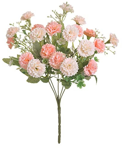 MaoYuanX - 20 flores artificiales de imitación de color lila con colores brillantes y buena flexibilidad para centros de mesa de boda de otoño