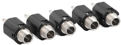 5 Stück 6,35 Mm Stereo-Klinkenbuchse 3P-Stecker Pickup-Klinkenbuchse 6,5 Mm Buchse 2-Kanal-Eingangsanschlussbuchsen für E-Gitarren