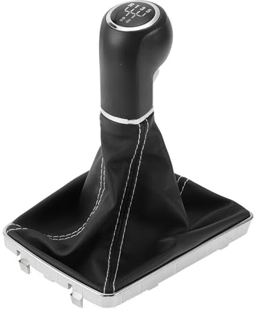 TUCKBOLD Pomo De Cambio Manual 5V Con Cubierta Para Astra H 05-09 1Pc | Color: Negro, Blanco, Plateado, Material: Plástico, Imitación Cuero, Compatibilidad: Para Vauxhall Para Astra H 2005-2009