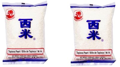 YIJIA | Cock Brand Perlas de tapioca finas pequeñas | 400g | Pack de 2