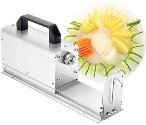 Affettatrice A Spirale Per Patate Da 40 W, Tagliapatate Automatico Per Patate Tornado In Acciaio Inox, Strumento Professionale Per Tagliare Le Patatine Fritte, Affettapatate Elettrico,220V