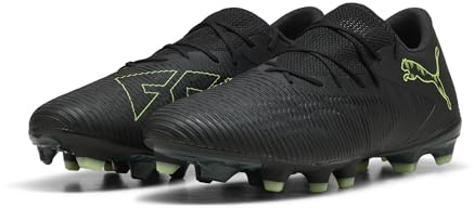 Puma Botas de fútbol Unisex Future 8 Match Low FG/AG, Puma Black Fizzy Light Green Terrain, 42 EU