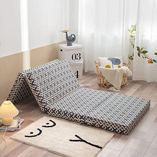 Tragbare Einzel-Klappmatratze für Schlafzimmer, Büro und Auto, Camping, weiche und dicke Tatami-Matratzenauflage für Gäste, temporäre Bettlösung, platzsparend und bequem