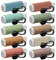 Zernblend Lot de 10 porte-baumes à lèvres porte-clés, porte-rouge à lèvres compacts, cadeaux pour femmes, multicolore, L