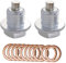 ZWWOGE 2 PCS Tornillo magnético de drenaje de aceite M14 x 1,5 y 10 piezas arandela carter aceite, tornillo de drenaje de aceite con anillo de sellado,tuerca de drenaje del cárter de aceite