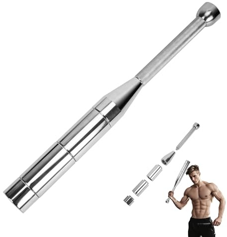 Nisorpa Adjustable Macebell for Strength Training, 8kg/12kg Indian Clubs Steel Clubbell for Full Body, Muscles, Shoulder, Grips & Forearms Workouts to Stretching