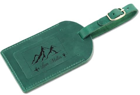 Etiqueta Personalizada Para Equipaje De Piel De Vacuno, Accesorios De Viaje Ligeros Y Suaves, Etiqueta Antirrobo Para Maletas Facturadas, Tarjeta De Embarque Personalizada Para Avión(Green)