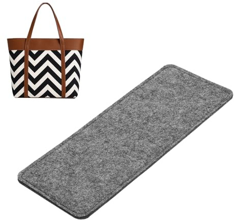 QUARKZMAN 27,5x11 Cm Inserto Per Fondo Borsa Per Borsa A Mano Grigio | Base Sagomante In Feltro Chimico, Tote Bag Zaino, Base Sagomante In Feltro