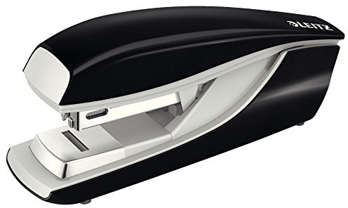 Leitz Flachheftgerät aus Metall, Für 30 Blatt, Inkl. Heftklammern, Ergonomisches Design, Schwarz, NeXXt-Serie, 55050095