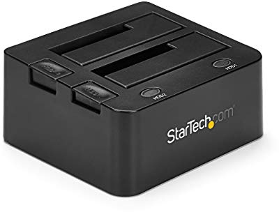 StarTech.com Dual-Bay USB 3.0 to SATA Hard Drive Docking Station, USB Hard Drive Dock, External 2.5/3.5 SATA I/II/III, SSD/HDD Docking Station, Hot-Swap Hard Drive Bay, Top-Loading (SDOCK2U33)
