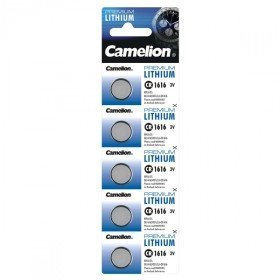 Camelion Lithium Button Cells, CR1616 / DL1616 / 5021LC / E-CR1616, 3V - 5 pieces by Camelion