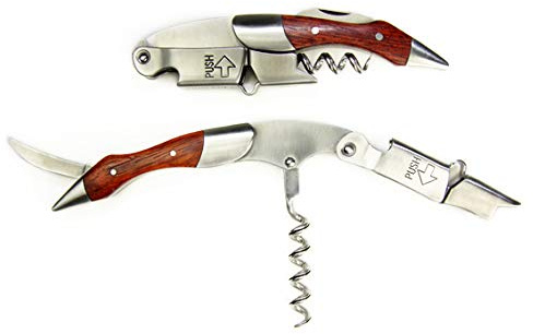 Coutale - Cavatappi Sommelier Doppia Leva - Modello PRESTIGE WOOD - con particolari in Legno