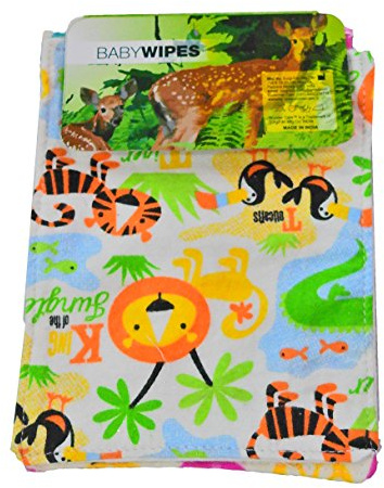 Wonder Care – Baby-Feuchttücher aus Flanell, wiederverwendbar und waschbar, 12,7 x 17,8 cm, biologisch abbaubare, kompostierbare, vegane, plastikfreie Baby-Feuchttücher aus Baumwolle