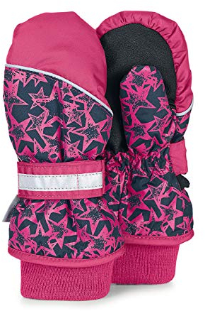 Sterntaler Wasserabweisende und wasserdichte Fäustel mit Sternen-Motiv, Alter: 12-18 Monate, Größe: 1, Magenta