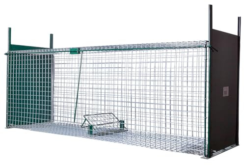 BOXTRAP - Boîte à Fauve 2 Portes - Piège Inoffensif pour Animal Nuisible, Idéal pour Renards et Fouines - avec 2 Portes Coulissantes à Glissière - 130 x 36 x 47 cm