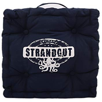 Strandgut07 Sitzkissen, 40 x 40 cm, Dunkelblau
