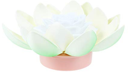 Lurrose Teichlicht Lotus Licht LED Kerzen 15cm Schwimmende Blumen Lotusblume Künstliche Seerosen Lotusblüte Lotusblatt Teichbeleuchtung Pool Lampe für Teich Garten Deko