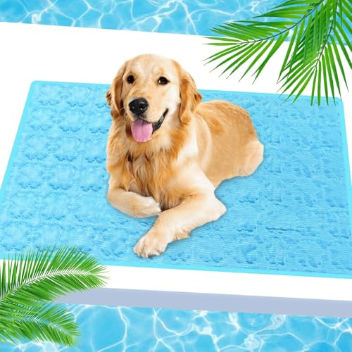 Ourdort Raffreddamento Animali Tappetino,50x60cm Tappetino Refrigerante per Cani Gatti, Tappeto Refrigerante Cane,Tappetini Refrigeranti per Cani per Animali Cuscino Auto in Estate