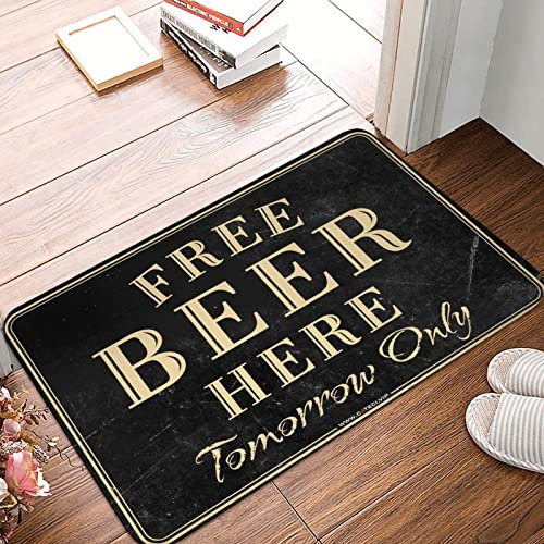 gaeruite Camping Rugs for Outside Your Rv Patio Rugs Free Beer Here Door Mat Boot Mat Tray Outdoor Mats for Back Door Waterproo (Color : MD4140, Size : 24x36in)