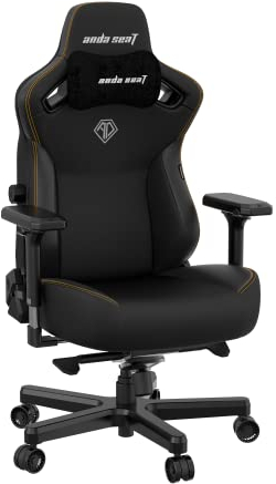 Anda Seat Kaiser 3 Gaming Chair for Adults - XL Reclining Video Game Chairs, PVC leather Ergonomic Gaming Chair, Heavy Duty Neck & Back Lumbar Support - Luxury Black Computer Chairs for Home & Work