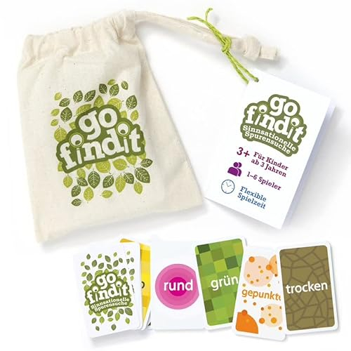 gofindit sinnsationelle Outdoor Schatzsuche Für Kinder ab 3, 4, 5, 6 Jahre | Finde es Natur | Geschenk für Mädchen und Junge | Reisespiel | outdoorspiele Kinder