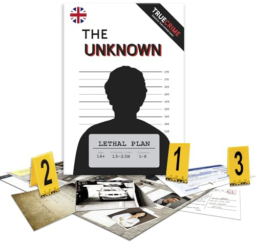 The Unknown Murder Mystery Game Case 1 - Leathal Plan (EN Version), Unsolved Mystery Board Game - Unsolved Crime Case - Game for Adults, Groups or Date Night