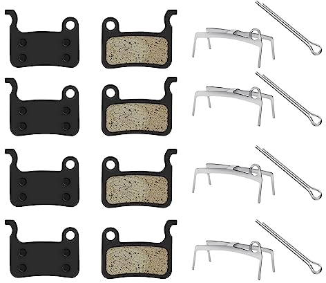 4 Paires de Plaquettes de Frein en Résine pour Frein à Disque de Vélo Deore XT XTR LX SLX Hone Alfine Saint