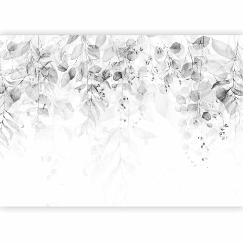 murando - Carta da Parati Adesiva Moderna per Soggiorno, Foglie, 392x280 cm | Fotomurale Autoadesiva, Pellicola Murales, Decorazione da Muro XXL, Carte da Parati Moderne, Fiori, Produzione Europea