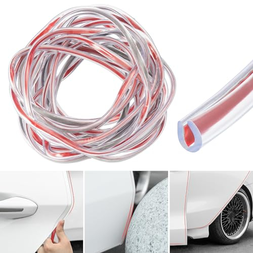 Kantenschutz Autotür, Autokantenschutzleiste 5M, Gummi Kantenschutz U Form, Autotür Kantenschutz Transparent, Auto Türkantenschutz Gummidichtung Selbstklebend Türdichtung, für die Meisten Auto