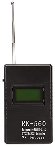 KIMISS RK 560 Contatore di frequenza Portatile, Radio 50MHz‑2.4GHz Elettronica Video CB Radio bidirezionale Radio con per Il Tester Alimentato a Batteria S DCS e CTCSS Test