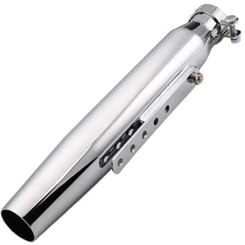 HEXEH Motocicleta Sistemas Escape para Bobber Chopper Personalizado Silenciador De Escape para Motocicleta Retro Vintage Clásico Galvanoplastia Escap Moto Tubo Silenciador Escape(Blanc)