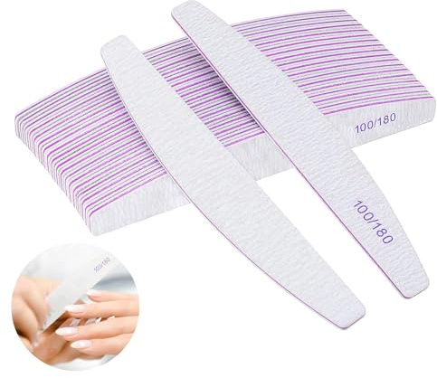 6 Stück Nagelfeilen 100/180, Nagelfeilen Für Gelnägel, Nail File, Nagelpfeile, Doppelseitig, Wiederverwendbare Doppelseitige Nagelfeile, Für Nagelstudios DIY Nail Art Zuhause
