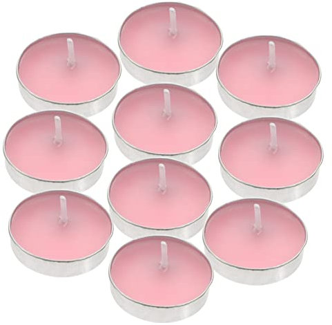 Ciieeo 10stücke Teiliges Schwimmende Unscented Kleine Kerzen Aus Paraffinwachs Rosa Stunden Brenndauer Deko Für Hochzeiten Partys Weihnachten Und Romantische Anlässe