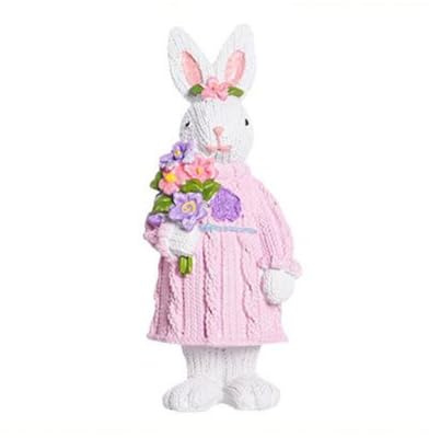 Guvixumi Decorazione pasquale figure pasquali figure coniglietto pasquale (rosa)