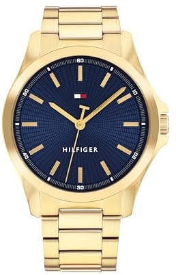 Tommy Hilfiger Bruce Analog-Quarzuhr für Herren mit Silikon- und Edelstahlarmband