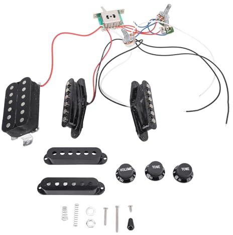 Micro pour Guitare électrique, Harmoniques Riches à Haut Volume et Double Bobine, Style Ouvert, Ensemble de Micros Humbucker pour Guitare électrique avec Pack D'accessoires