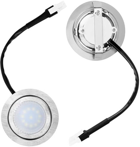 omolly 2pcs Range Hood Light Bulbs, Stainless Steel Range Hood LED Light Replacement Recessed Kitchen Range Hood Light