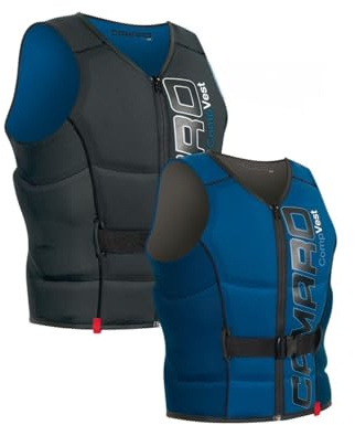 Camaro Comp Slasher Neopren Prallschutz Weste Wakeboard Kite Wasserski Black/Blue (54 (XL))