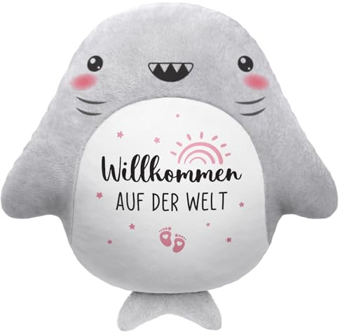 Encoink Werdende Mama Geschenk zum Muttertag, Süßes Muttertagsgeschenk, Geschenke zur Geburt, Baby Geschenk Mädchen und Junge – Haifischkissen, Werdender Papa Geschenk zur Babyparty Baby Shower